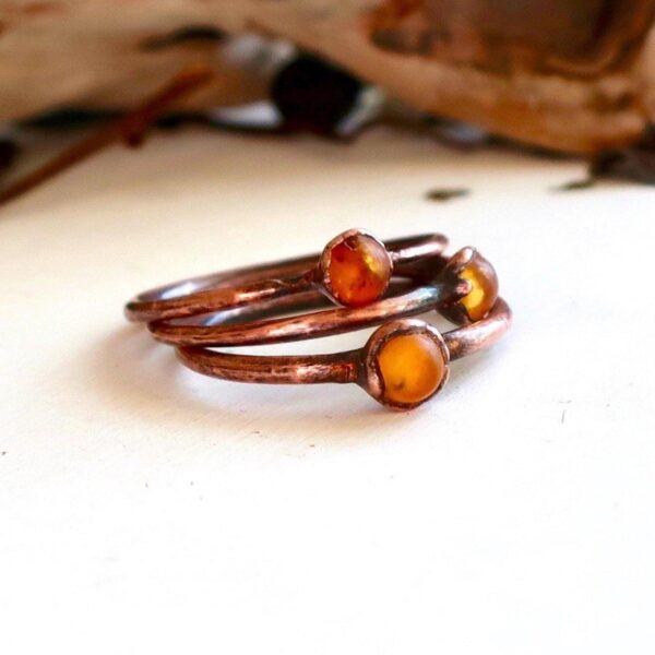 Product Image: Dainty Amber Ring | Copper