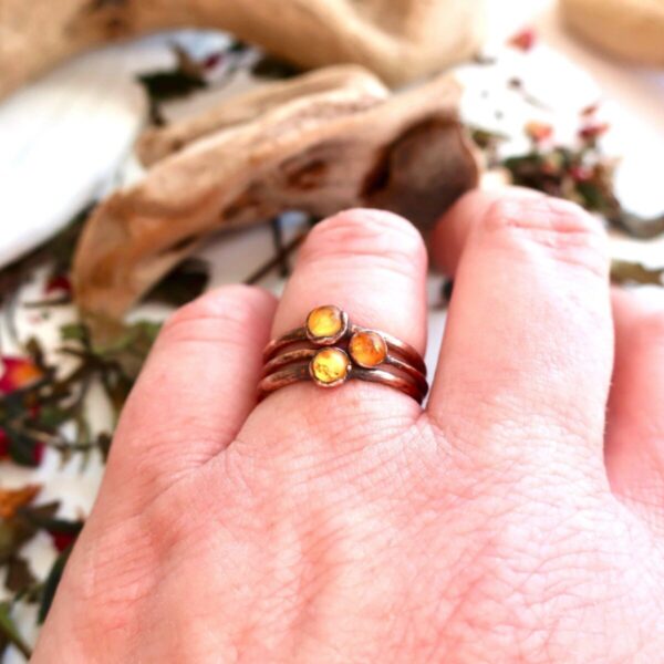 Product Image: Dainty Amber Ring | Copper