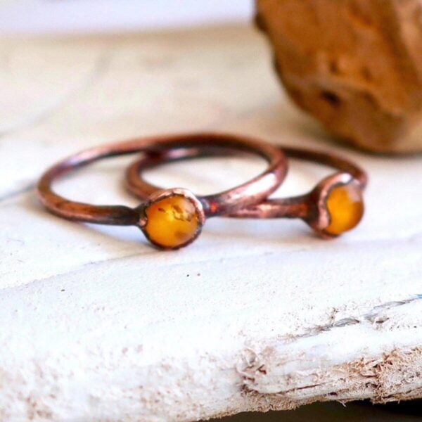 Product Image: Dainty Amber Ring | Copper