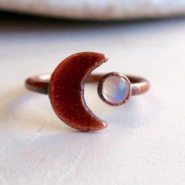 Product Image: Moonstone Eclipse Ring | Copper