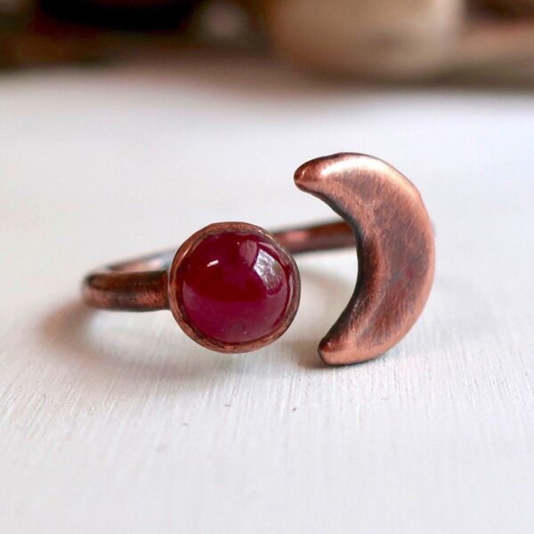 Product Image: Ruby and Copper Moon Eclipse Ring