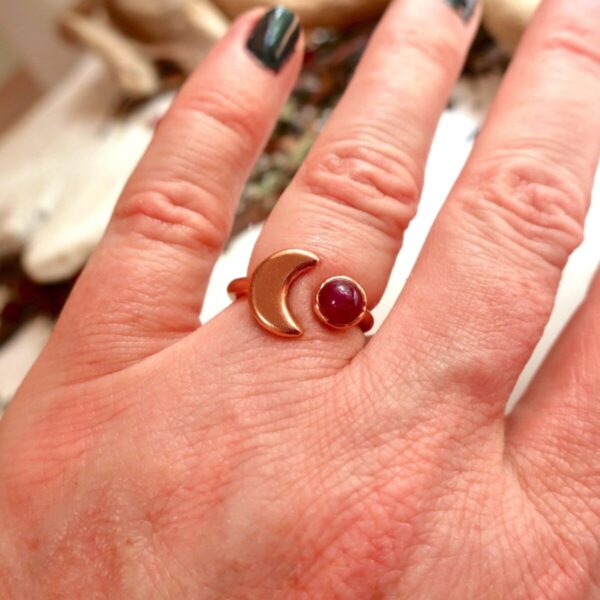 Product Image: Ruby and Copper Moon Eclipse Ring