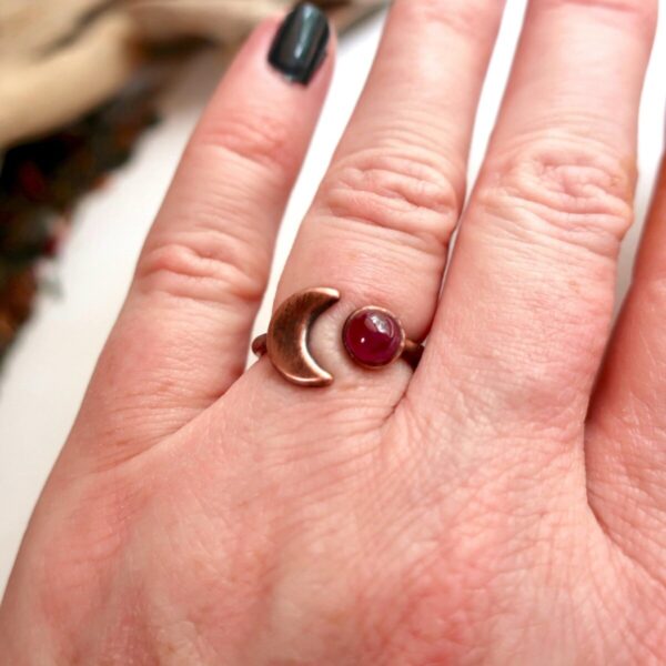 Product Image: Ruby and Copper Moon Eclipse Ring