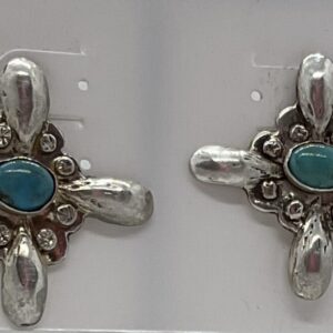 Product Image: Sterling silver flower w/turquoise