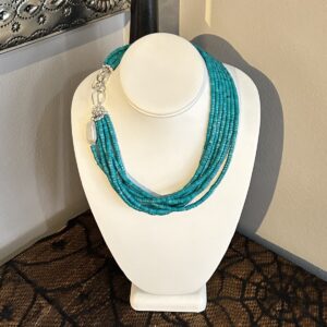 Product Image: Turquoise, Freshwater Pearl and Sterling Necklace