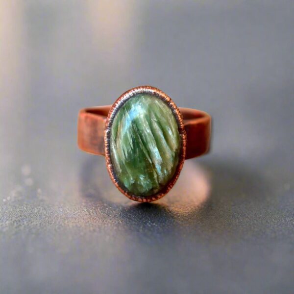 Product Image: Seraphinite Wide Band Ring | Copper