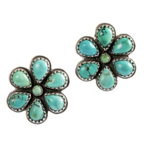 Product Image: Turquoise Flower Stud Earrings