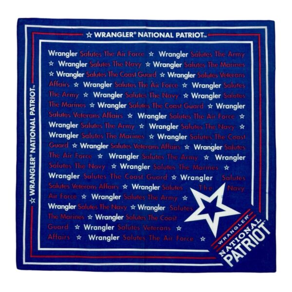 Product Image: 1990’S WRANGLER MADE IN USA PATRIOT BLUE COLORFAST BANDANA