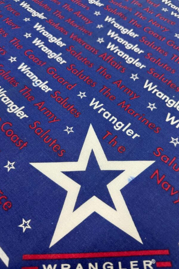 Product Image: 1990’S WRANGLER MADE IN USA PATRIOT BLUE COLORFAST BANDANA