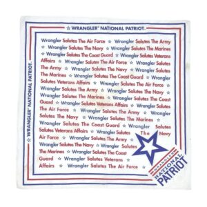 Product Image: 1990’S WRANGLER MADE IN USA PATRIOT WHITE COLORFAST BANDANA