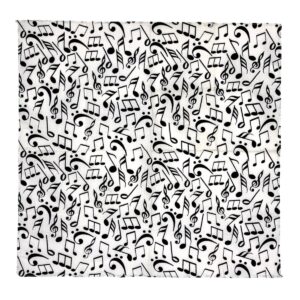 Product Image: 1990’S MUSICAL NOTES MADE IN USA WHITE COLORFAST BANDANA