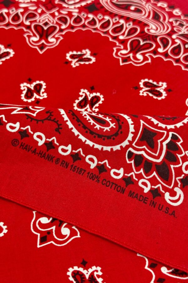 Product Image: 1990’S HAVAHANK MADE IN USA RED COLORFAST BANDANA