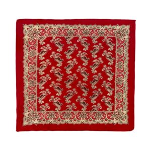 Product Image: 1940’S PAISLEY MADE IN USA RED SELVEDGE COLORFAST BANDANA