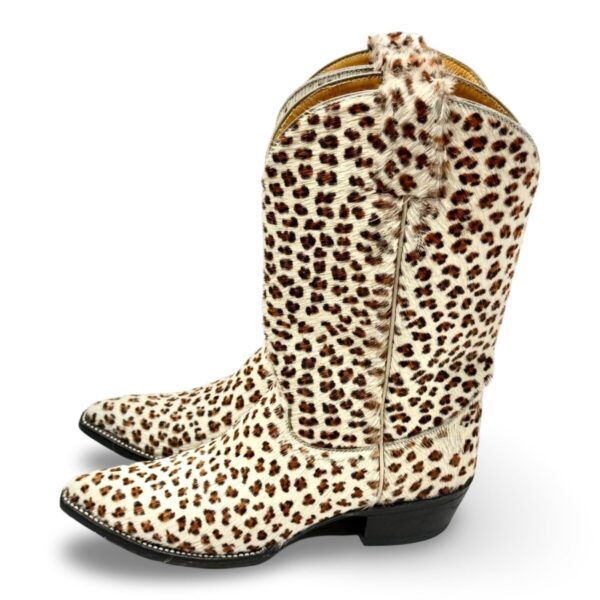 Product Image: 1980’S CUSTOM CHEETAH PRINT PONY HAIR MADE IN USA LEATHER COWBOY BOOTS WOMEN’S 8 MEN’S 7