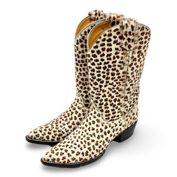 Product Image: 1980’S CUSTOM CHEETAH PRINT PONY HAIR MADE IN USA LEATHER COWBOY BOOTS WOMEN’S 8 MEN’S 7