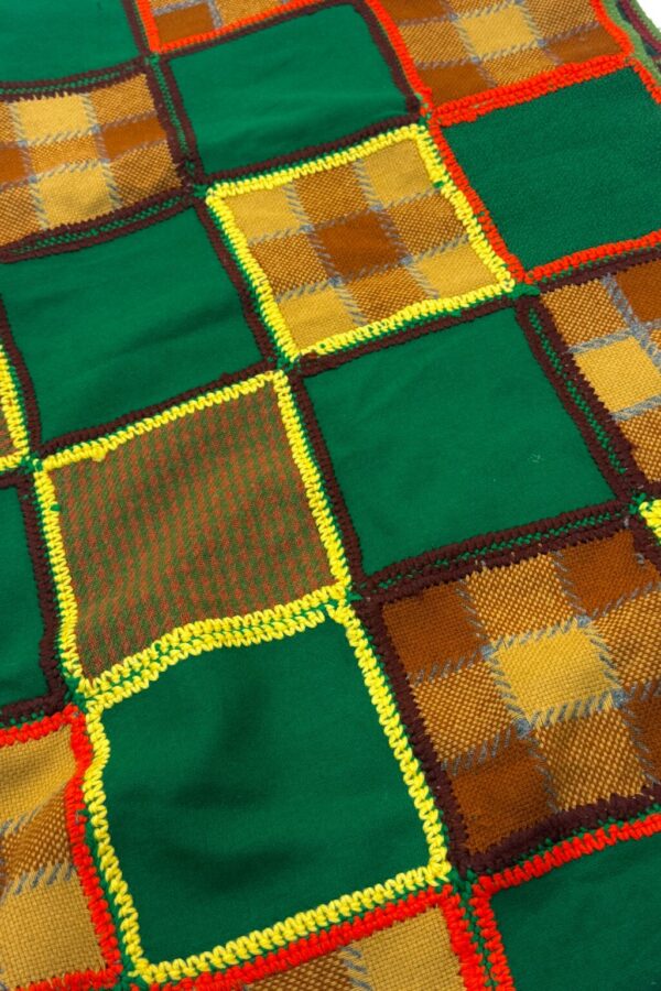 Product Image: 1970’S MULTICOLOR PATCHWORK HANDMADE IN USA 65” X 50” BLANKET