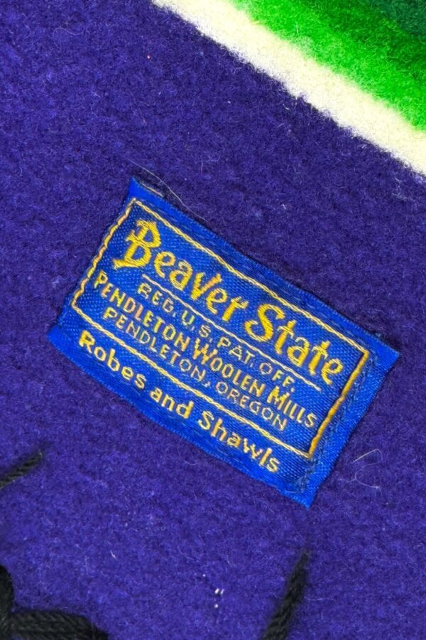 Product Image: 1980’S PENDLETON BEAVER STATE MADE IN USA FRINGE WOOL 65” X 65” BLANKET