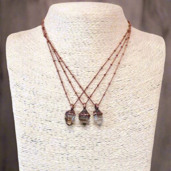 Product Image: Raw Quartz Point Necklace | Copper