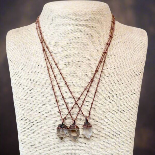 Product Image: Raw Quartz Point Necklace | Copper