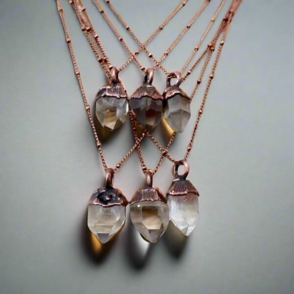 Product Image: Raw Quartz Point Necklace | Copper