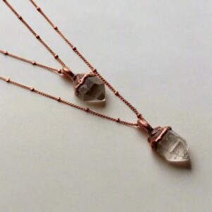 Product Image: Raw Quartz Point Necklace | Copper