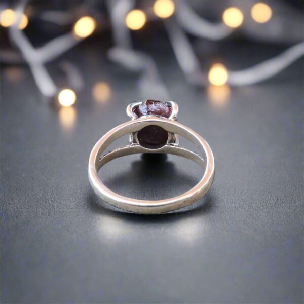 Product Image: Raw Garnet Empowerment Ring | Sterling Silver