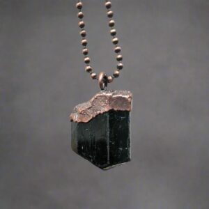 Product Image: Raw Black Tourmaline Grounding Necklace | Copper