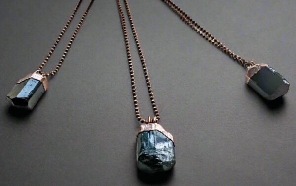 Product Image: Raw Black Tourmaline Grounding Necklace | Copper