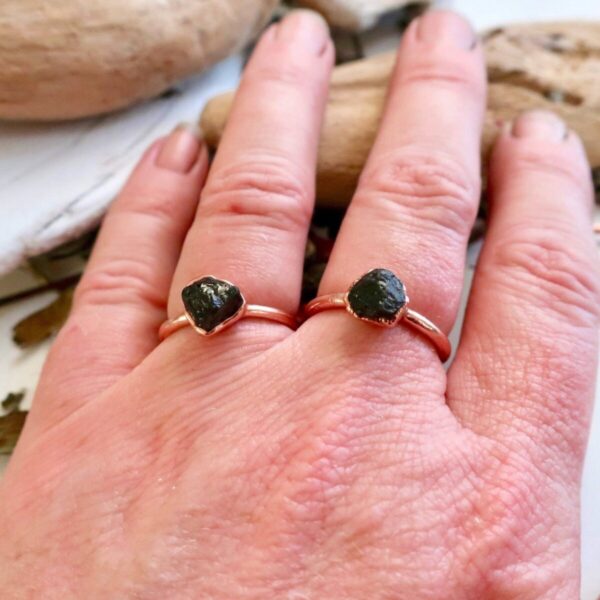 Product Image: Raw Black Tourmaline Ring | Copper