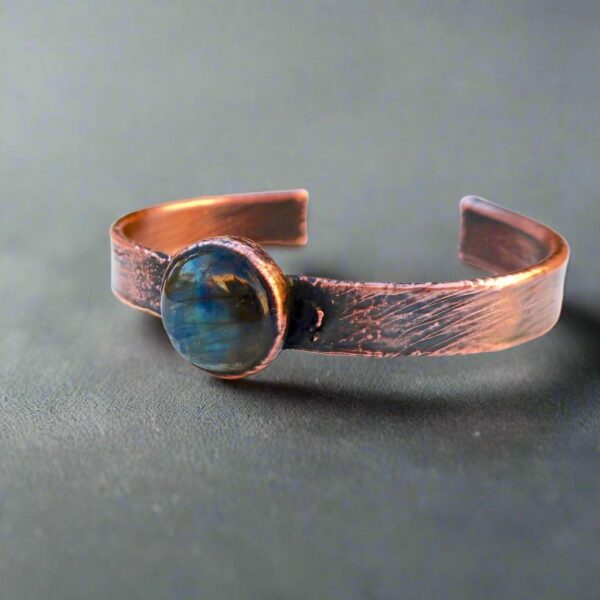 Product Image: Labradorite Cuff Bracelet | Copper