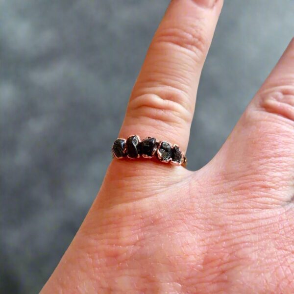 Product Image: Black Tourmaline Multi Stone Ring | Copper