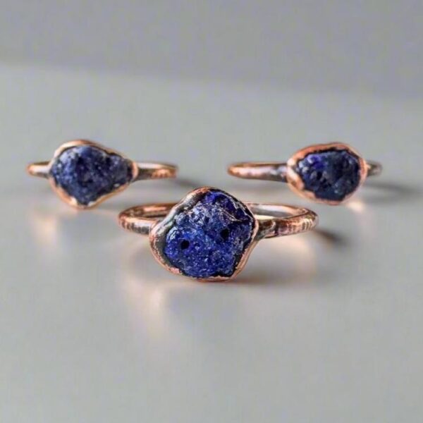 Product Image: Raw Azurite Ring | Copper