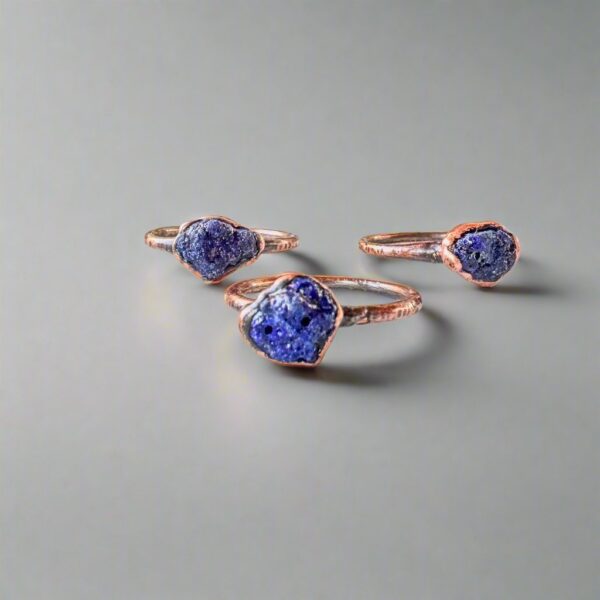 Product Image: Raw Azurite Ring | Copper