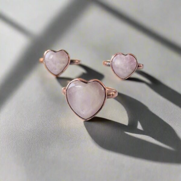 Product Image: Kunzite Heart Ring | Copper