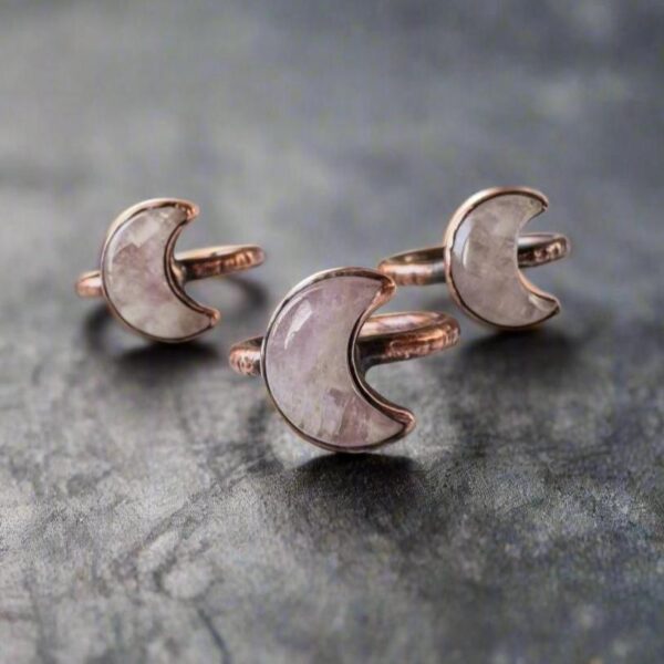 Product Image: Kunzite Crescent Moon Ring | Copper