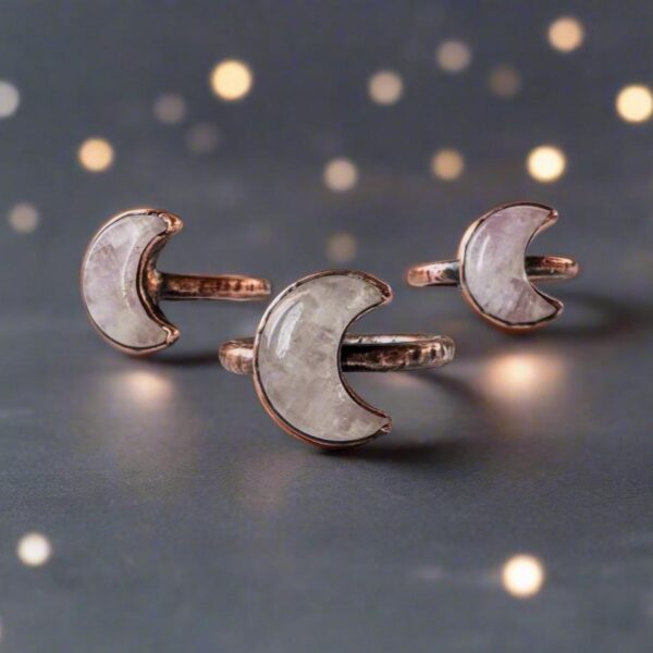 Product Image: Kunzite Crescent Moon Ring | Copper