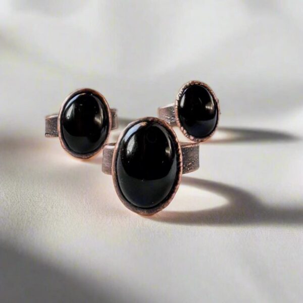 Product Image: Bold Onyx Statement Ring | Copper