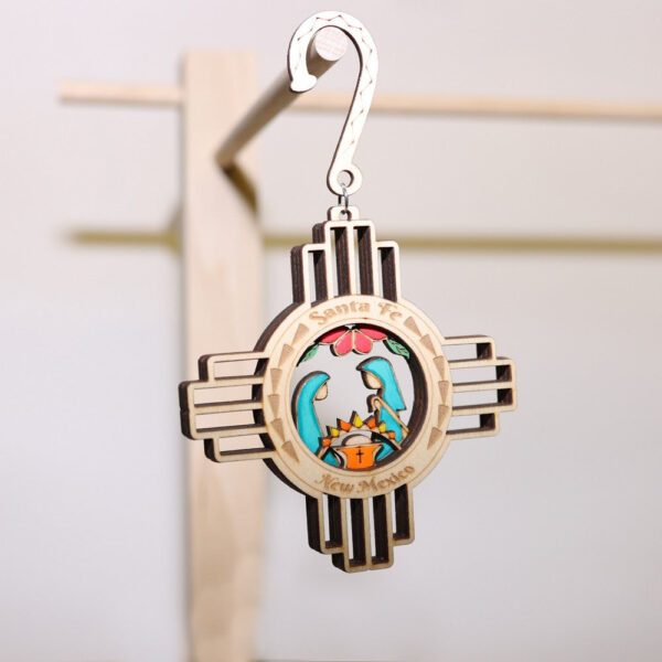 Product Image: Angel’s Zia Nativity Wooden Ornament