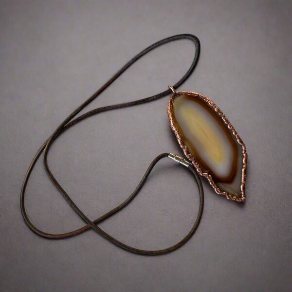 Product Image: Red Agate Natural Stone Necklace | Copper