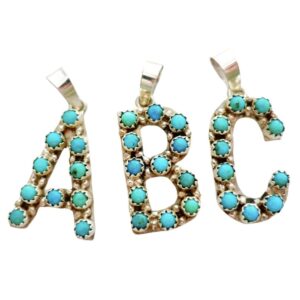 Product Image: Kingman Turquoise Letter Pendant