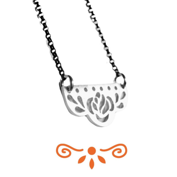 Product Image: Papel Picado Silver Necklace