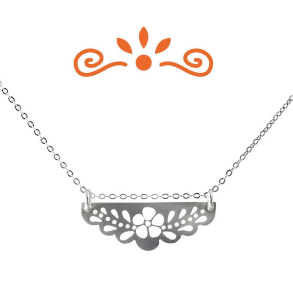 Product Image: Papel Picado Silver Necklace