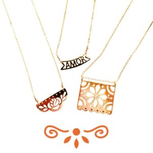 Product Image: Papel Picado Gold Necklace