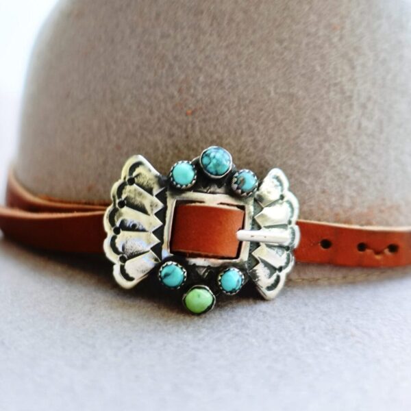 Product Image: Leather & Sterling Silver Hat Band