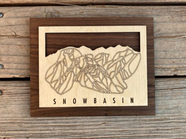 Product Image: Snowbasin Small Ski Decor Trail Map Art