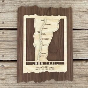 Product Image: Vermont Long Trail Map – Wood cut map of Long Trail Gift for Hikers