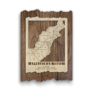 Product Image: Appalachian Trail Map – Wood Wall Map Gift for AT Hikers