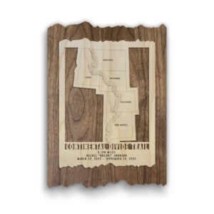 Product Image: Continental Divide Trail Map – Wood Wall Map Gift for Hikers