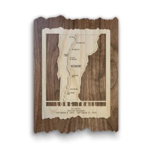 Product Image: Vermont Long Trail Map – Wood Wall Map Gift for Hikers