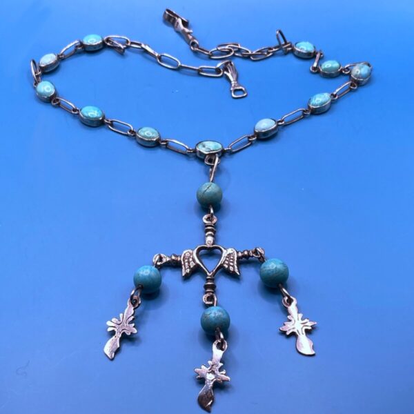 Product Image: Vintage Yalalag cross silver necklace from Oaxaca